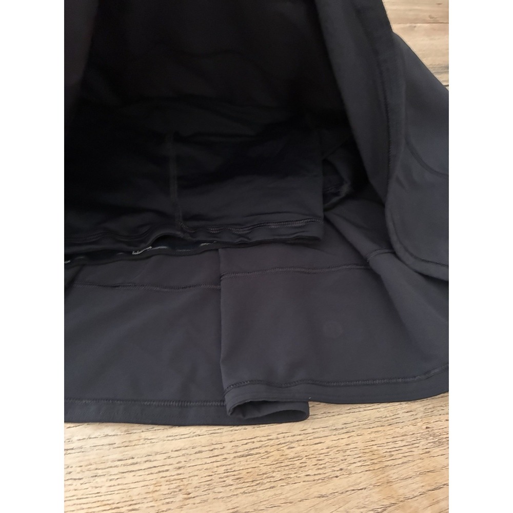 Lululemon Pace Rival Skirt Sz 4 Black Mid Rise Skort Tennis Pickleball Golf - Picture 4 of 8